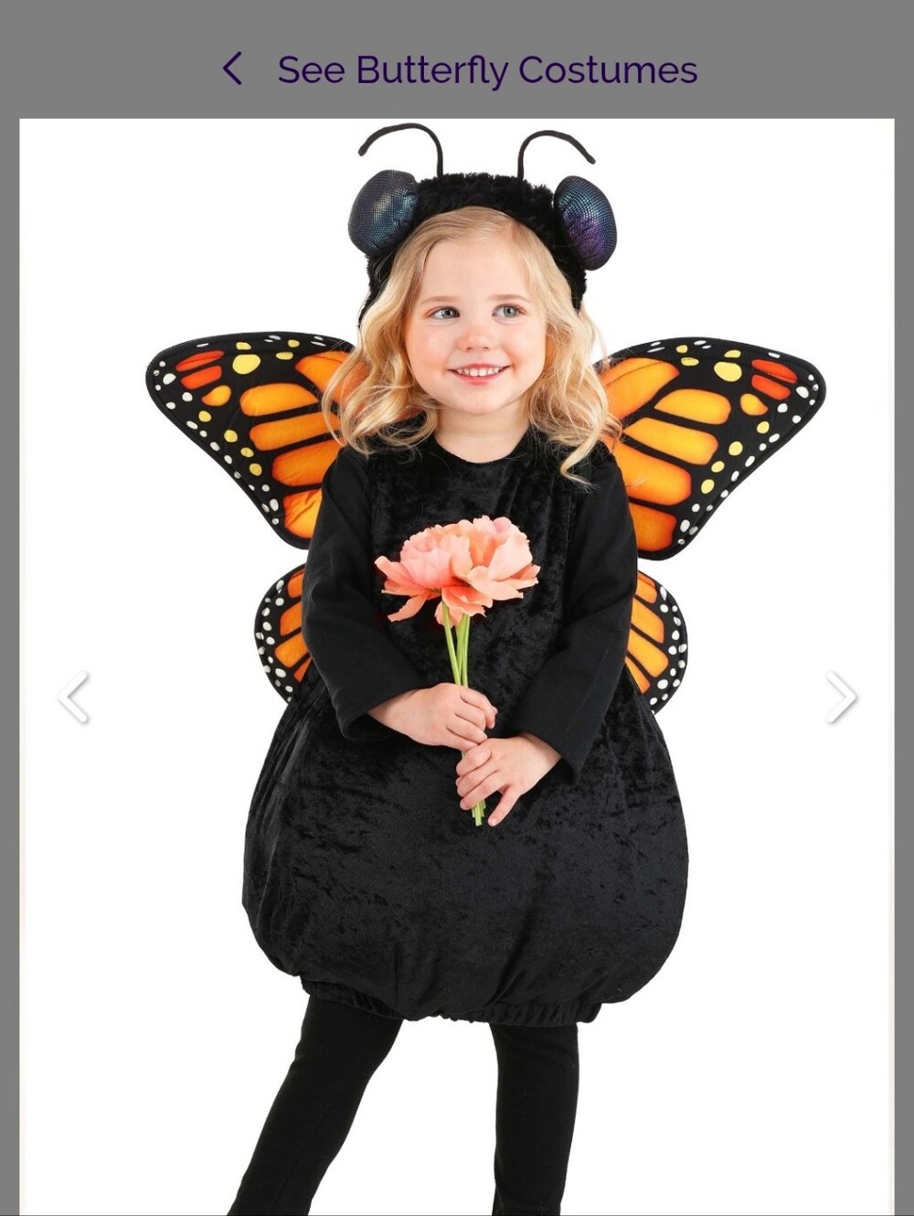 Kids Monarch Butterfly Costume